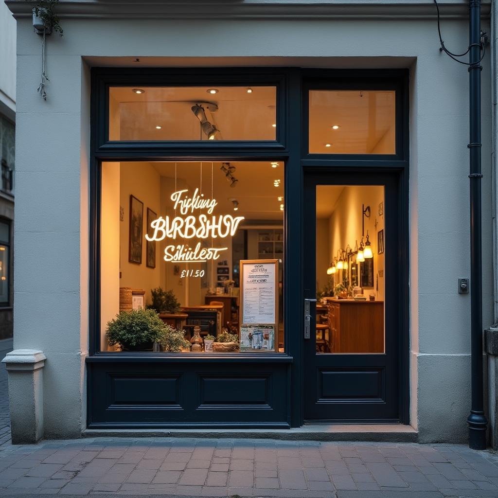 Barbershop Schaufenster mit ansprechender Gestaltung für mehr Laufkundschaft
